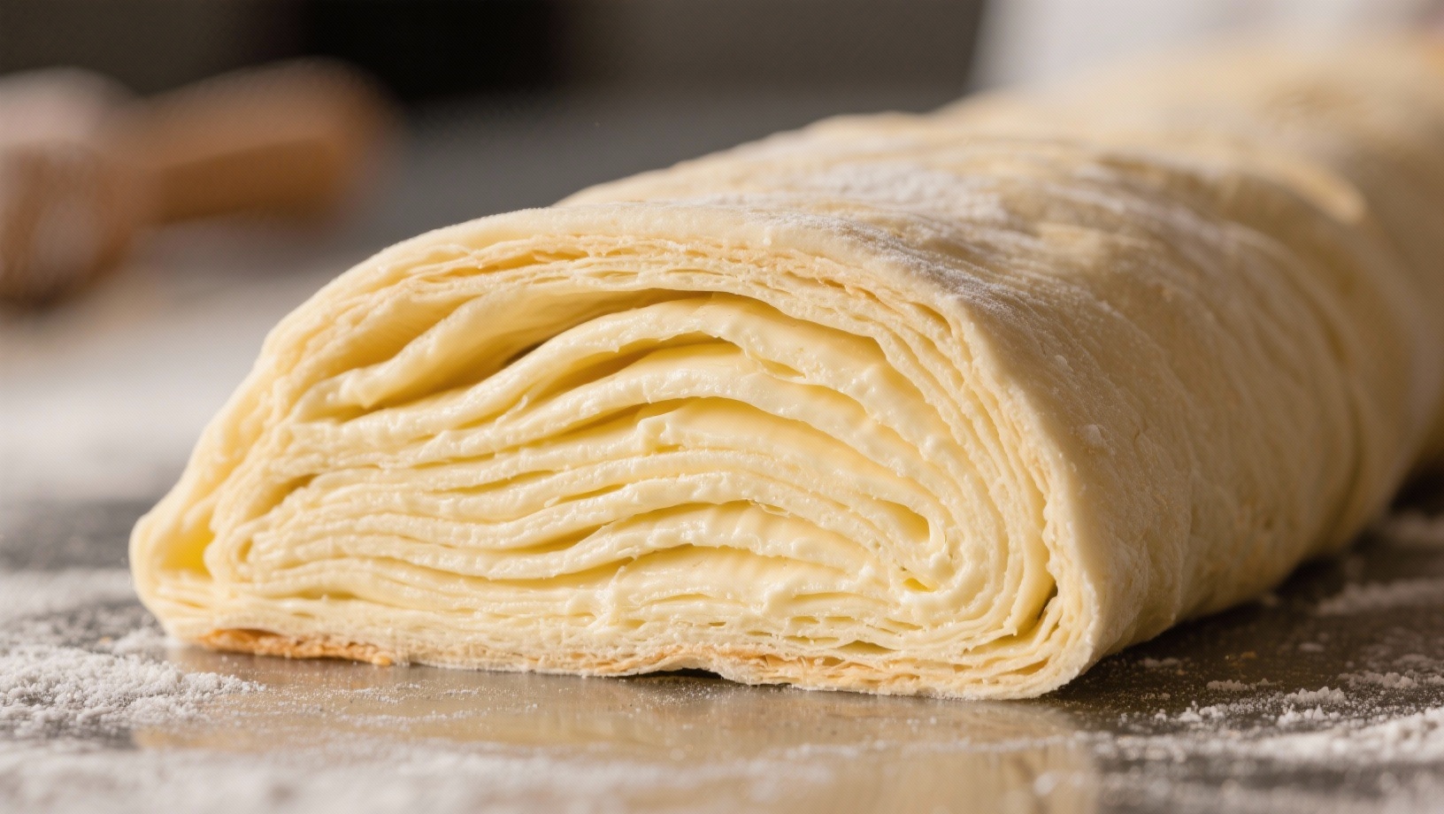 Lamination du beurre de tourage dans la pâte