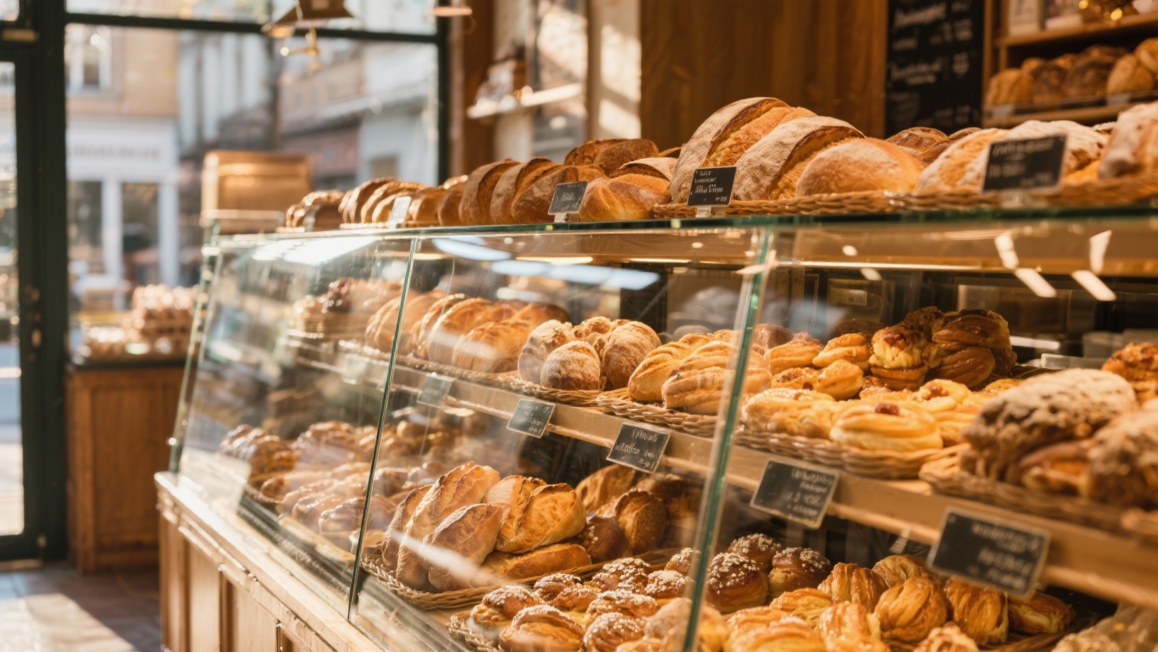 Vitrine de boulangerie artisanale moderne